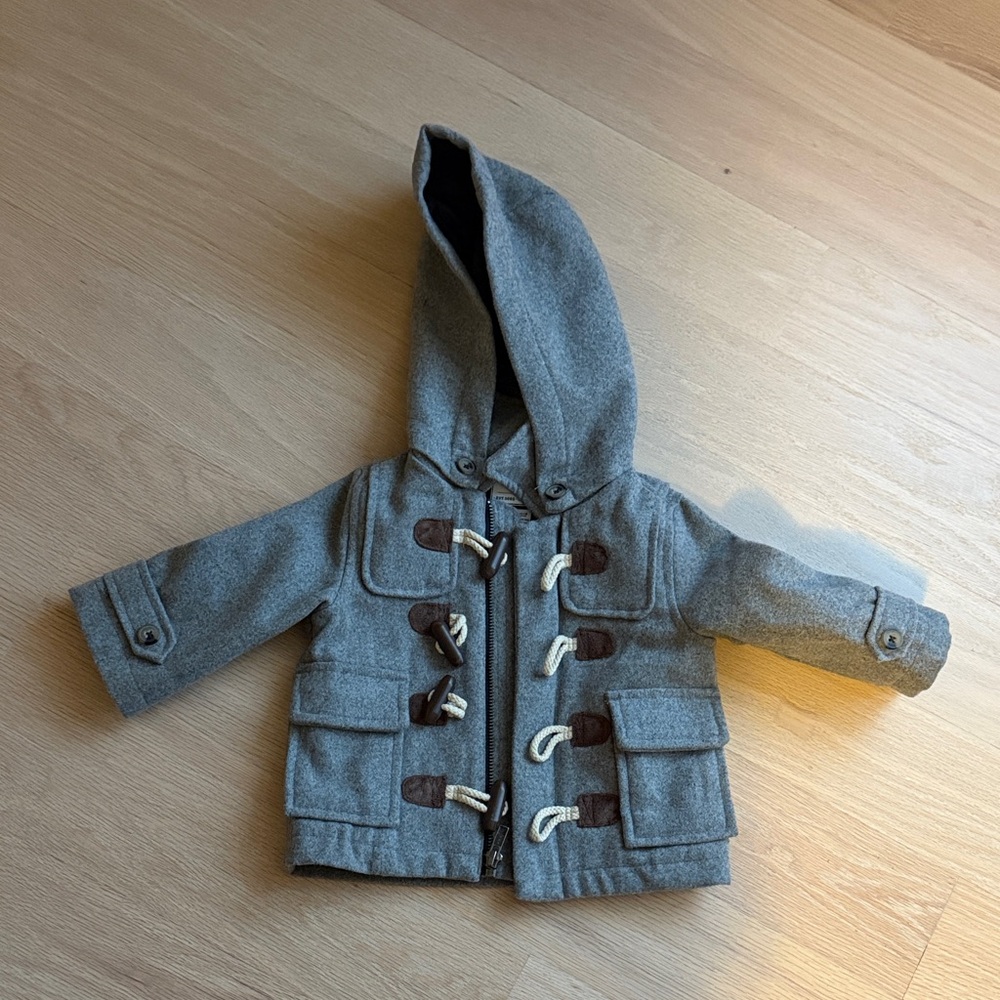 Janie and Jack Gray Wool Coat